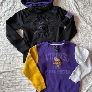 Vikings Kids Sweatshirt Set - Black and Purple